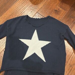 Miracle Sweater in Deep Blue with White Star
